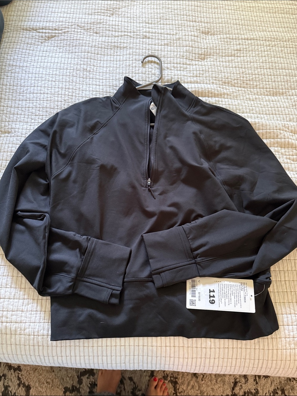 lululemon athletica Black Half-Zip Pullover Sweatshirt